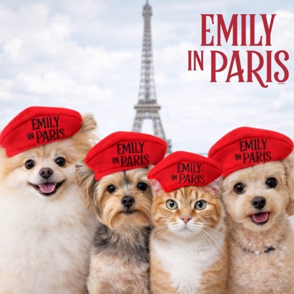 Emily in Paris Pet Beret - Official Netflix Promo - Picture 6 of 8